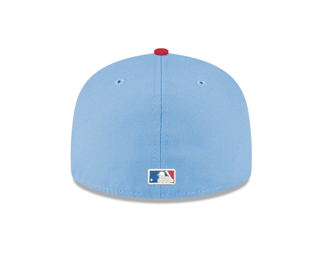 Chicago Cubs Blues Alt Bear 59FIFTY Chrome Red Cap by New Era Caps New Era