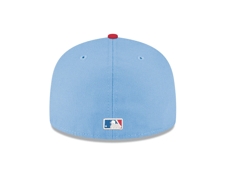 Chicago Cubs Blues Alt Bear 59FIFTY Chrome Red Cap by New Era Caps New Era