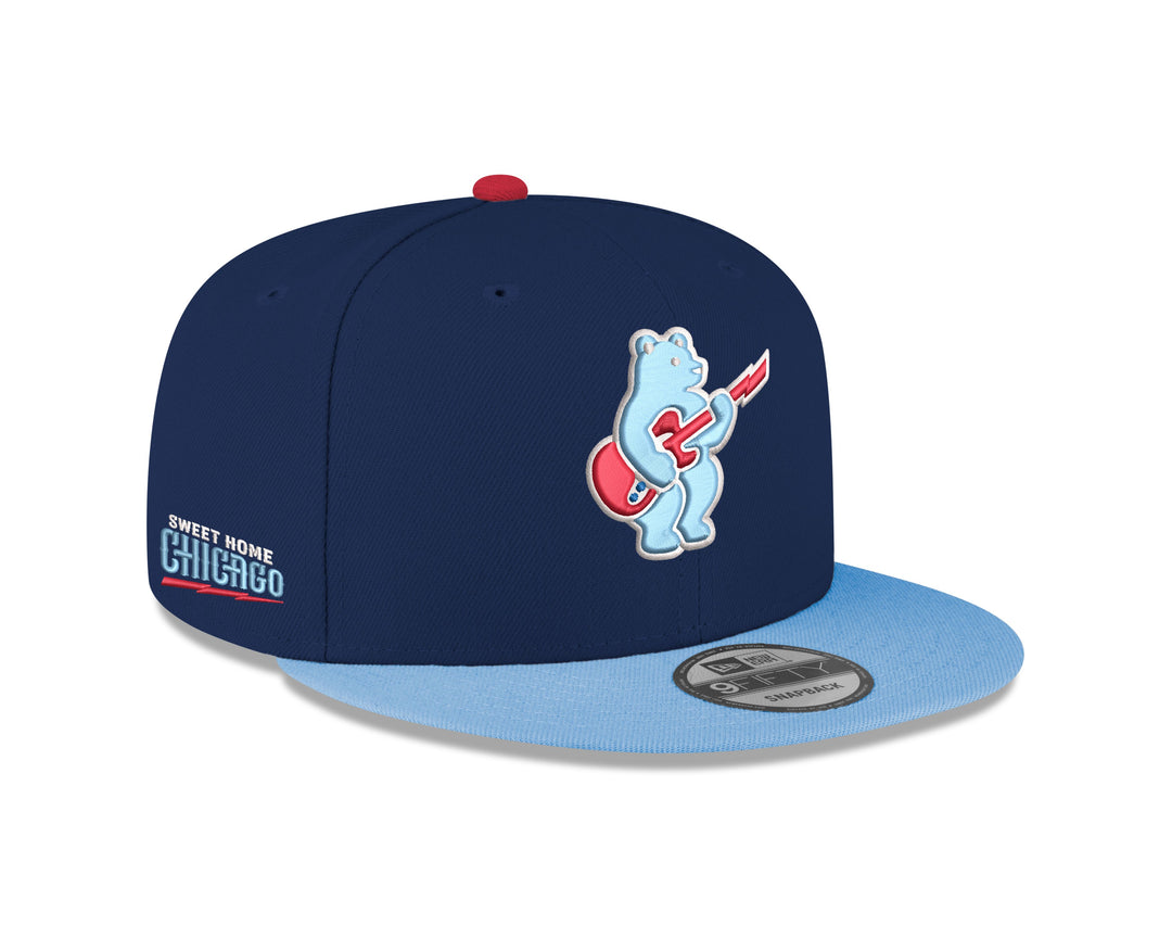 Chicago Cubs Blues Alt Bear 9FIFTY Navy Sky Cap by New Era Caps New Era