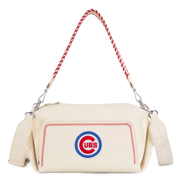 Chicago Cubs Embroidered Logo Synthetic Leather Crossbody Bag Bags & Backpacks Montana West