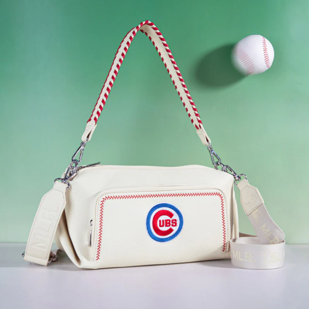 Chicago Cubs Embroidered Logo Synthetic Leather Crossbody Bag Bags & Backpacks Montana West