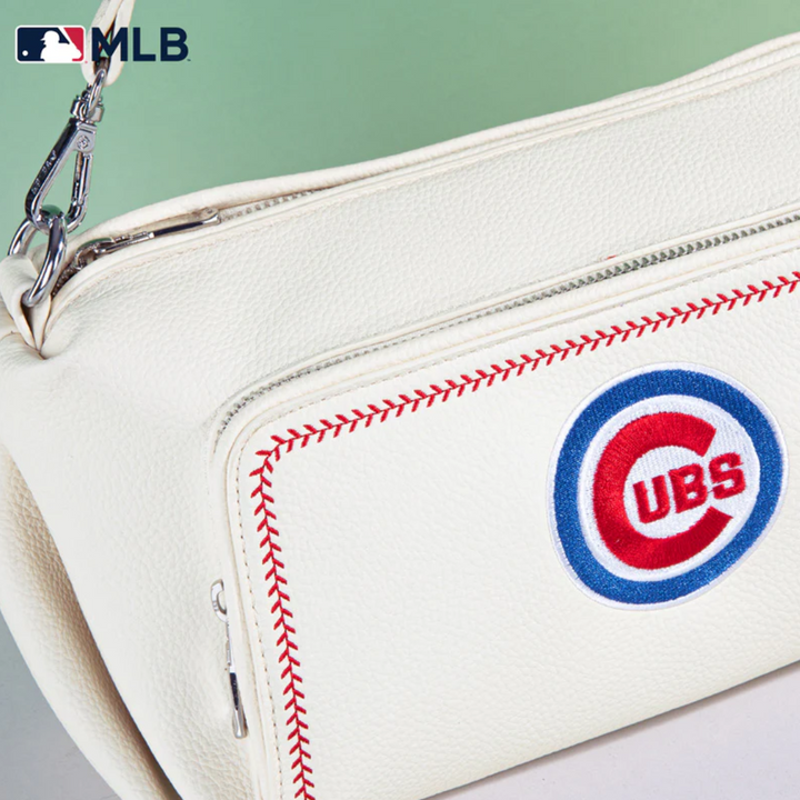 Chicago Cubs Embroidered Logo Synthetic Leather Crossbody Bag Bags & Backpacks Montana West
