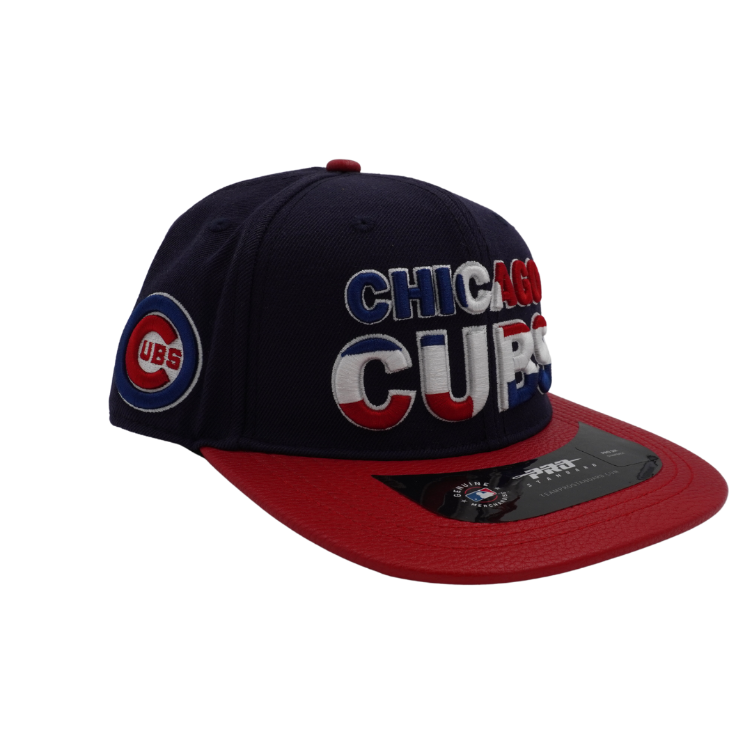 Chicago Cubs Dominican Republic Flag Leather Adjustable Cap by Pro Standard PRO STANDARD