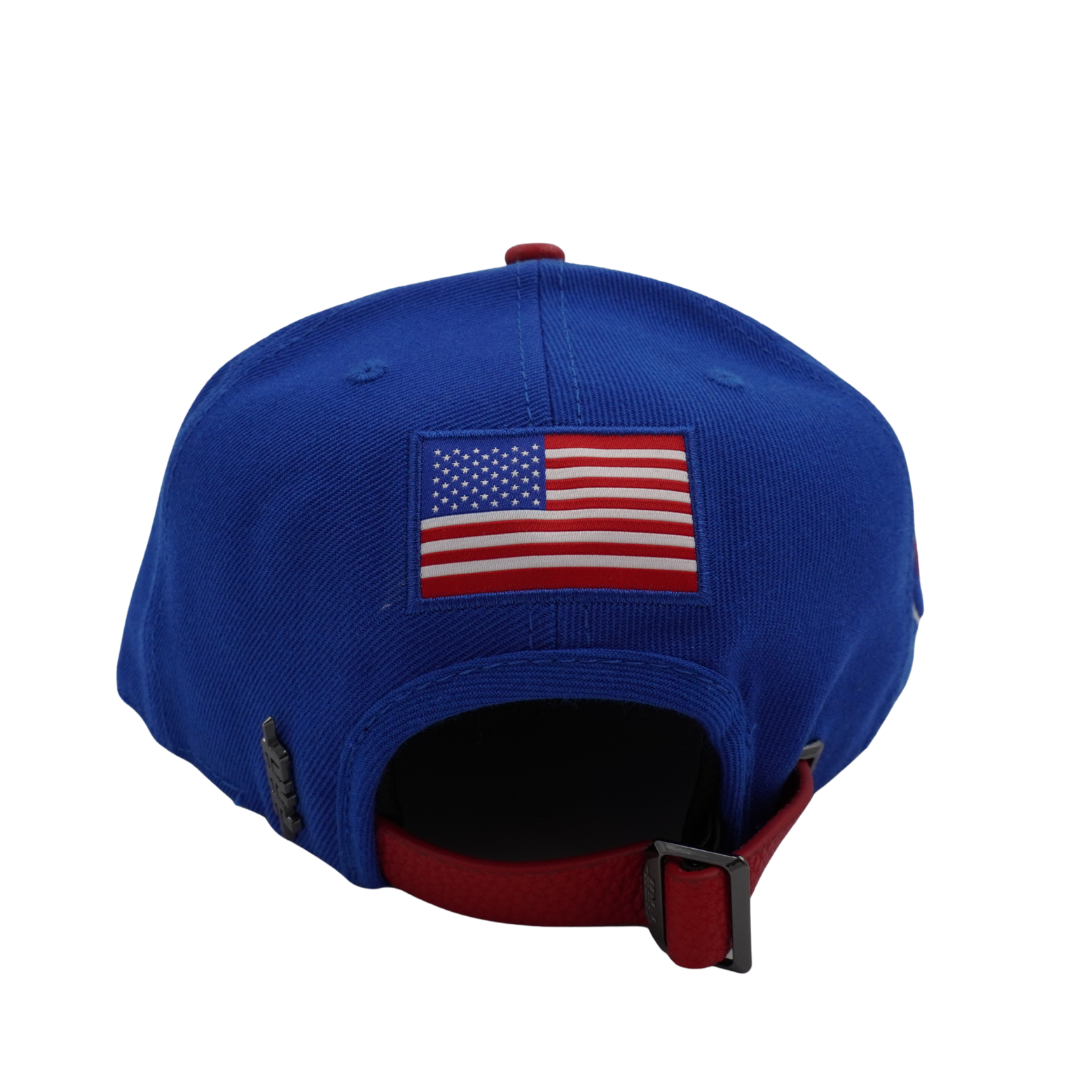 Chicago Cubs USA Flag Leather Adjustable Cap by Pro Standard PRO STANDARD