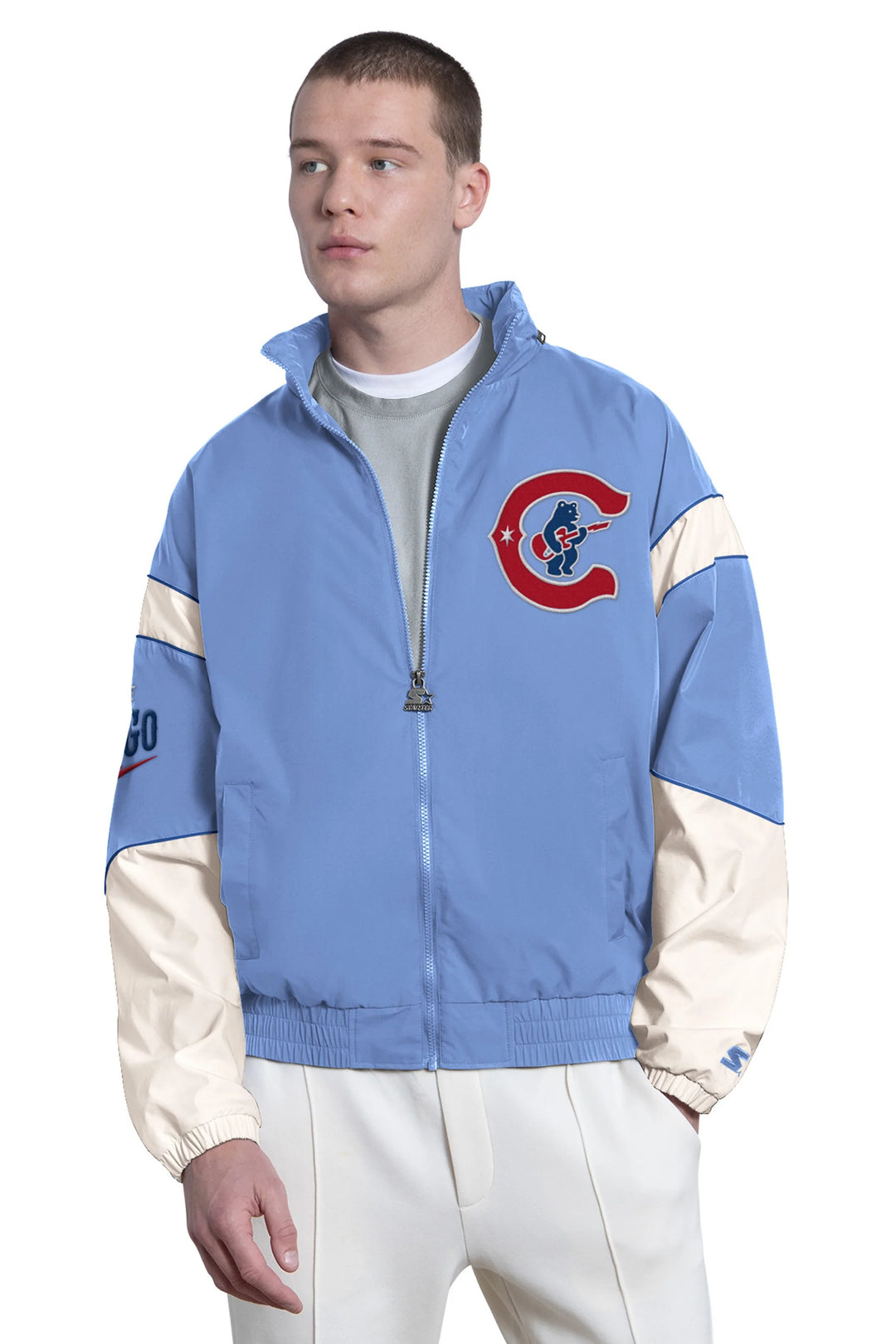 Chicago Cubs Guitar in C Gust Full-Zip Jacket Light Blue by Starter Jackets Starter