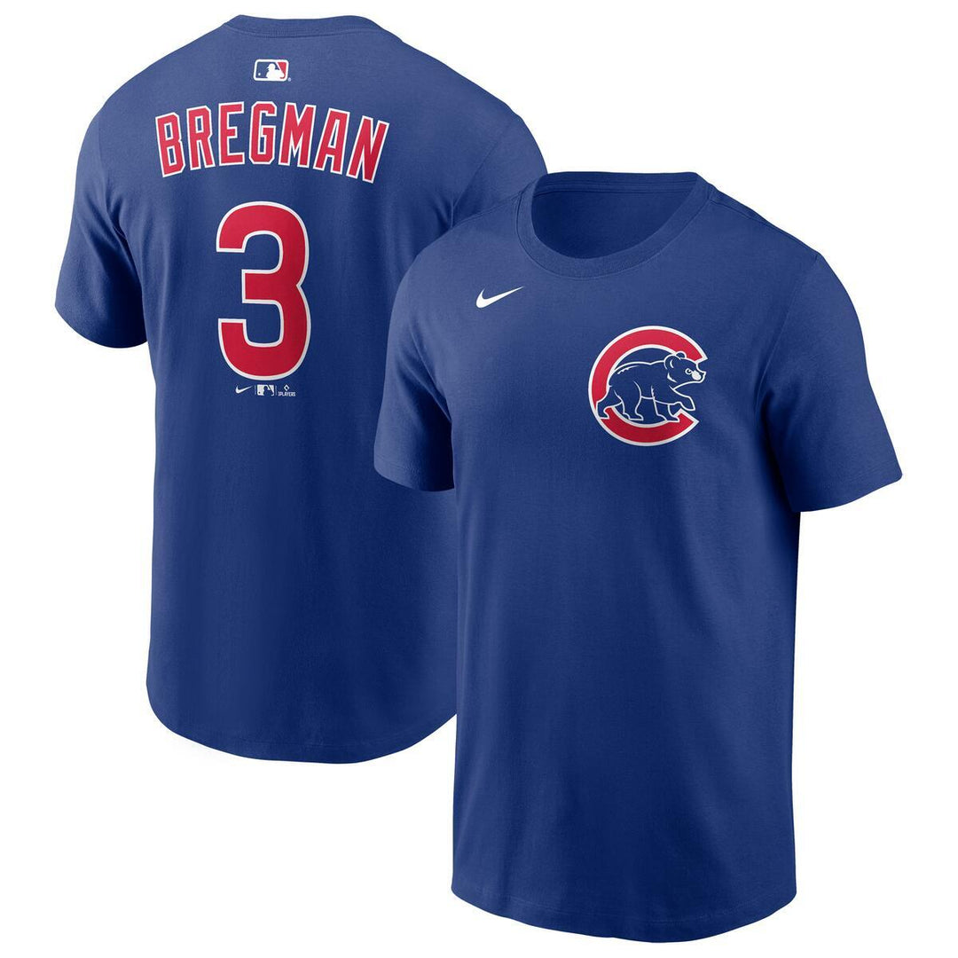 Chicago Cubs Alex Bregman Royal Blue Alternate Name & Number Tee by Nike Shirts NIKE USA