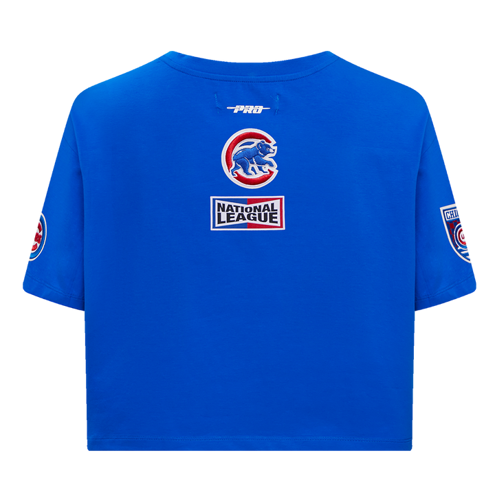 CHICAGO CUBS PRO STANDARD WOMEN'S FAST LANE ROYAL BOXY TEE Short Sleeve Tees PRO STANDARD