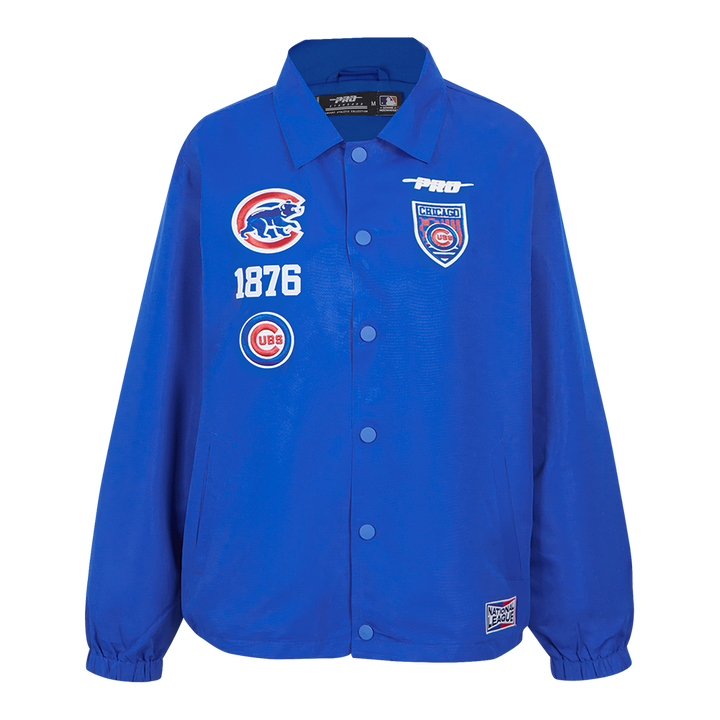 CHICAGO CUBS PRO STANDARD MEN'S FAST LANE COACH JACKET Jackets & Outerwear PRO STANDARD