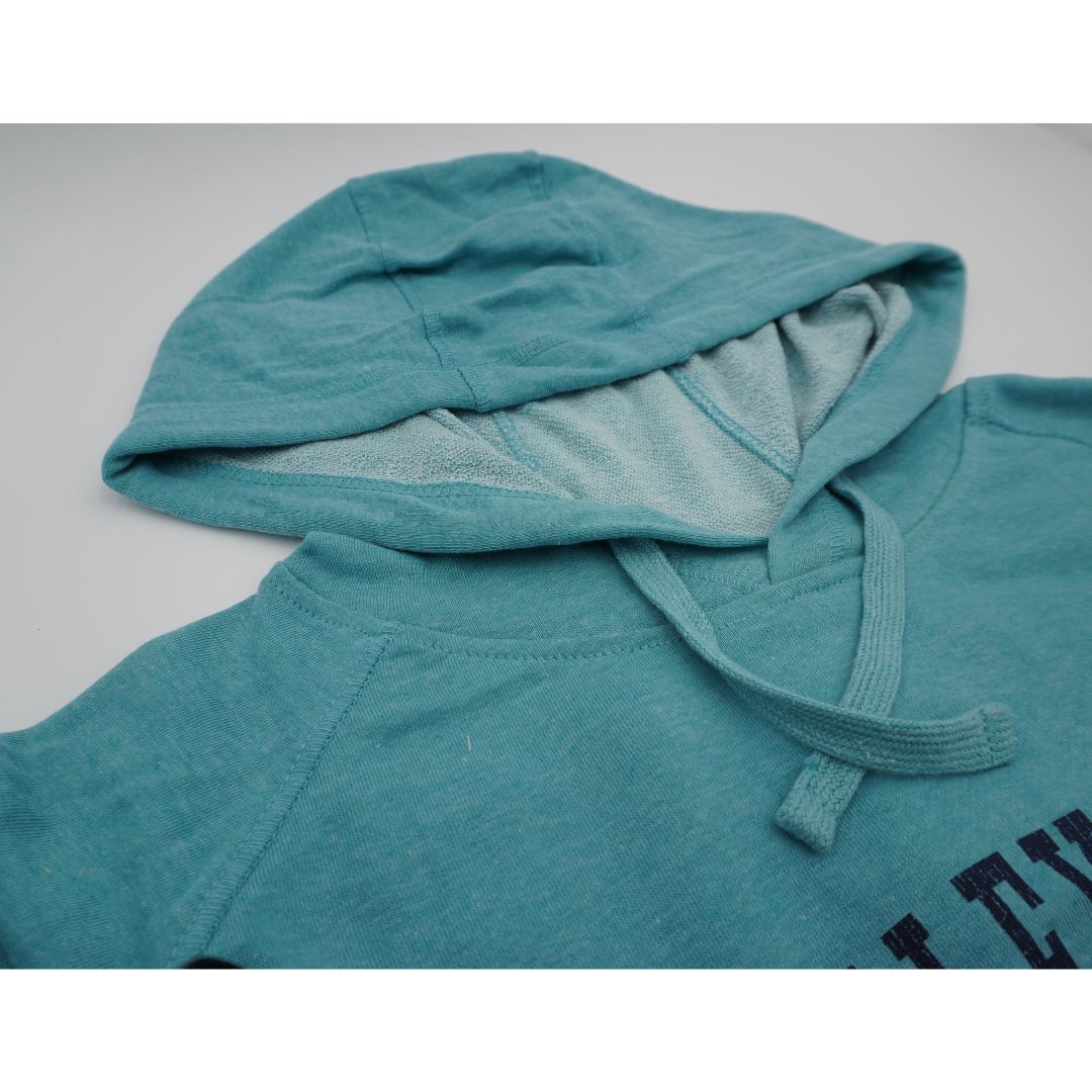 WRIGLEY FIELD AQUA DISTRESSED LETTERING HOODIE Sweatshirts & Hoodies FUNDY