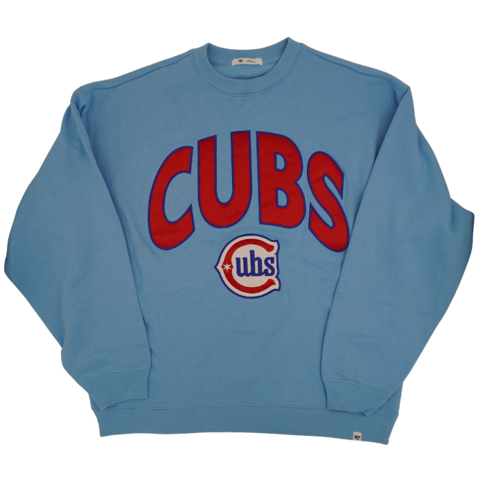 Chicago Cubs Blues Alternate Extra Innings Women's Crewneck Sweatshirt by '47 Brand Sweatshirts & Hoodies '47 Brand