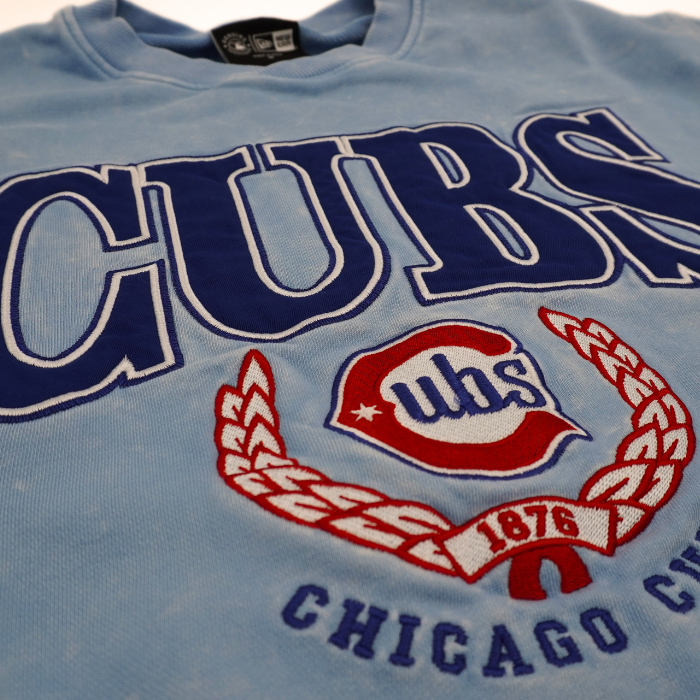 Chicago Cubs Blues Alternate Logo Crest Crewneck Sweatshirt by New Era Sweatshirts & Hoodies New Era