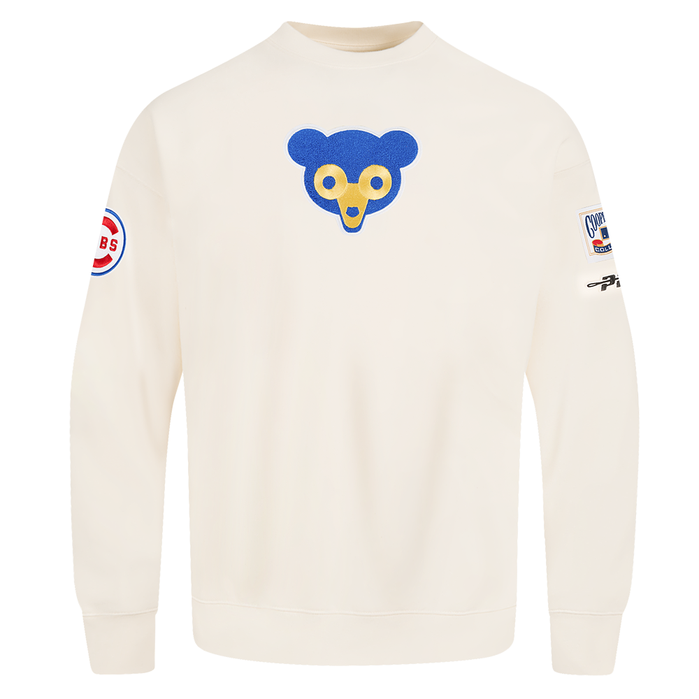 Chicago Cubs 1969 Cooperstown Crewneck Sweatshirt in Cream by Pro Standard Shirts PRO STANDARD