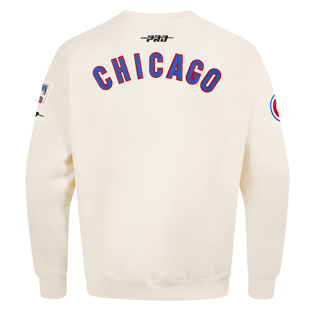 Chicago Cubs 1969 Cooperstown Crewneck Sweatshirt in Cream by Pro Standard Shirts PRO STANDARD