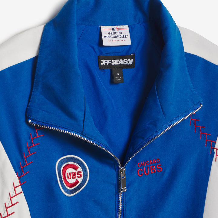 Chicago Cubs Logo Women’s Lightweight Track Jacket in Royal Blue by Off Season Jackets OFF SEASON