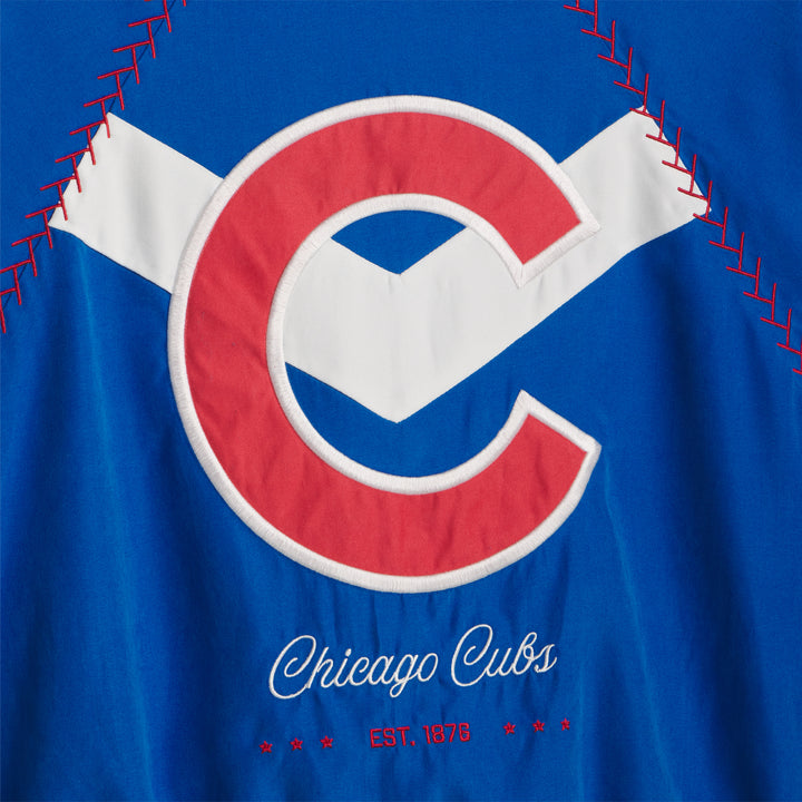 Chicago Cubs Logo Women’s Lightweight Track Jacket in Royal Blue by Off Season Jackets OFF SEASON