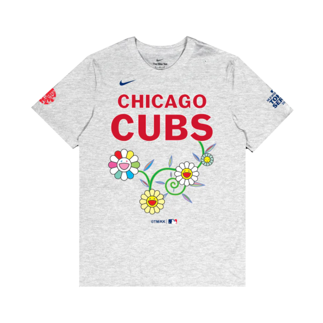 Chicago Cubs x Murakami Team Grey T-Shirt by Nike Short Sleeve Tees Nike