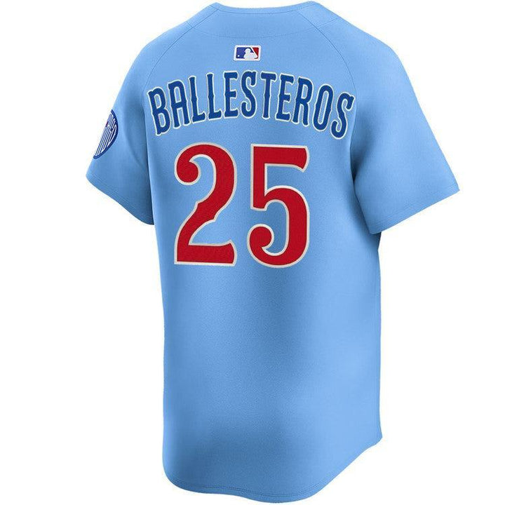 Chicago Cubs Moisés Ballesteros Blues Alternate Limited Baby Blue Jersey by Nike Jerseys Nike