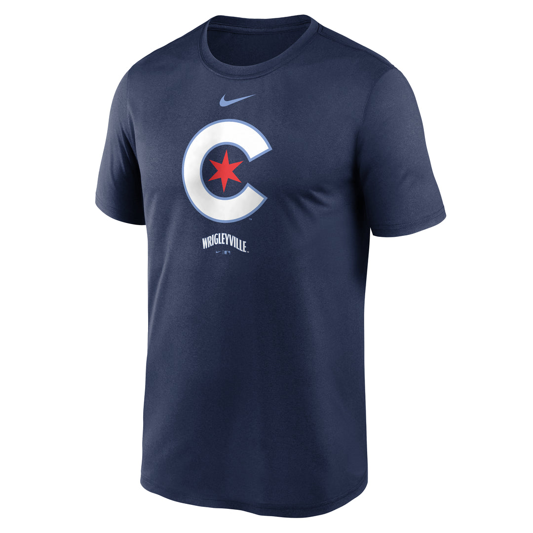 CHICAGO CUBS NIKE MEN'S CITY CONNECT NAVY GRAPHIC TEE Short Sleeve Tees NIKE