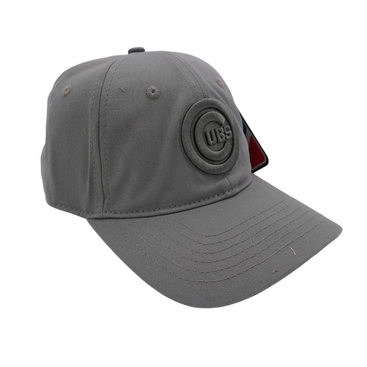 CHICAGO CUBS PRO STANDARD BULLSEYE GREY ADJUSTABLE CAP Caps PRO STANDARD