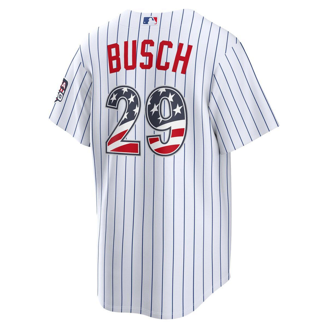 Chicago Cubs Michael Busch Home USA 250 Jersey by Nike50 NIKE USA