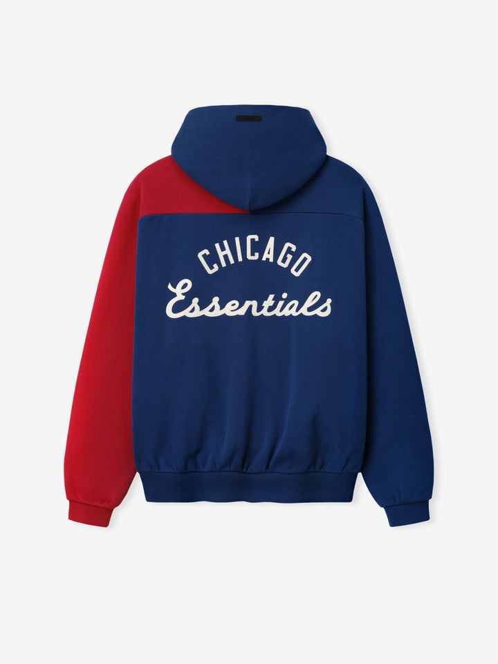 Chicago Cubs x Fear of God Raglan Half-Zip Hoodie in Royal/Red Sweatshirts &amp; Hoodies FEAR OF GOD