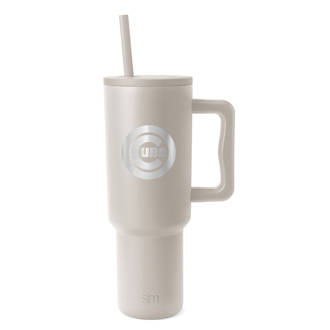 Chicago Cubs Bullseye Trek Beige Tumbler by Simple Modern - 40oz Home & Office Simple Modern