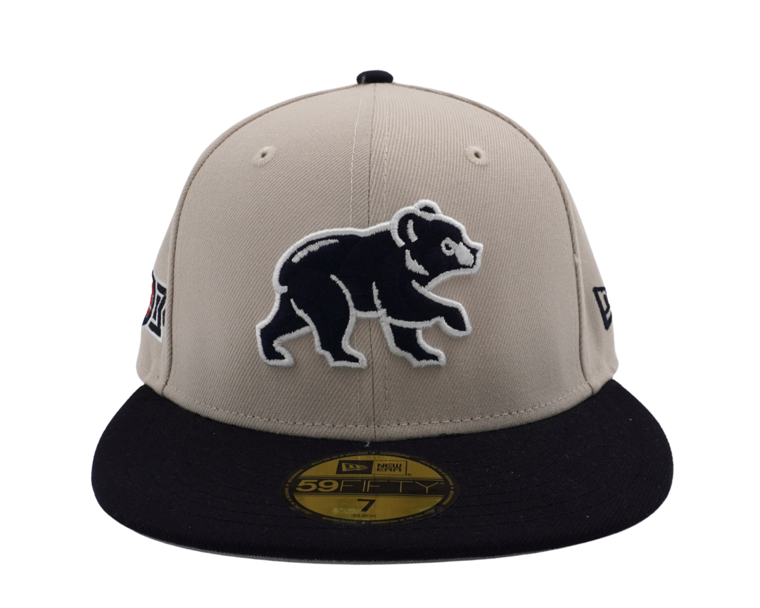 Chicago Cubs Spring Training Bear Stone/Navy 59FIFTY Fitted Cap by New Era Caps New Era