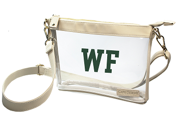 WRIGLEY FIELD GOLD OUTLINED CLEAR CROSSBODY BAG