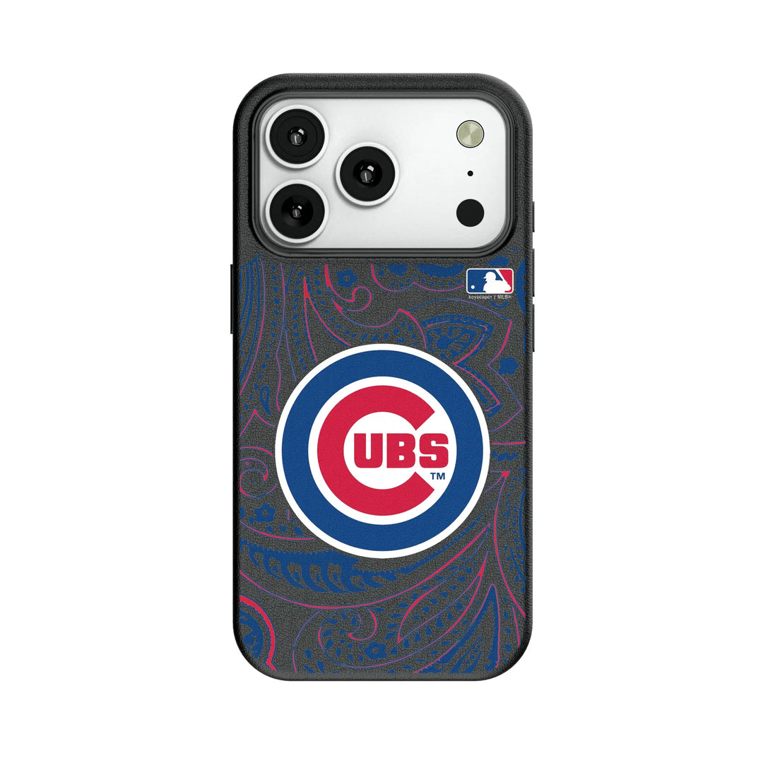 Chicago Cubs Paisley MagSafe Compatible Phone Case for Apple iPhone Phone Cases Keyscaper