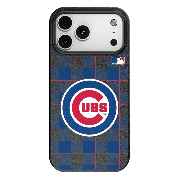Chicago Cubs Plaid MagSafe Compatible Phone Case for Apple iPhone Phone Cases Keyscaper