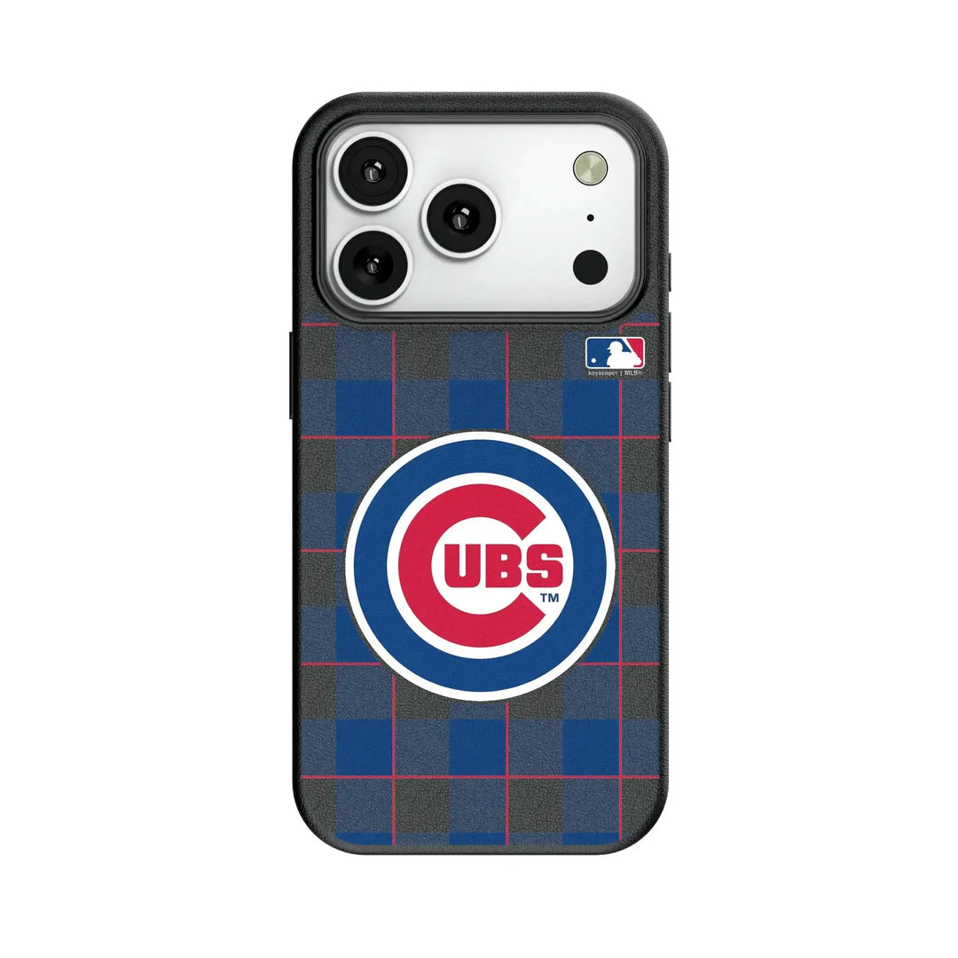 Chicago Cubs Plaid MagSafe Compatible Phone Case for Apple iPhone Phone Cases Keyscaper