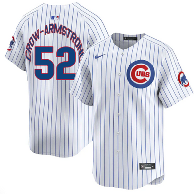 CHICAGO CUBS PETE CROW-ARMSTRONG LIMITED PINSTRIPE HOME JERSEY