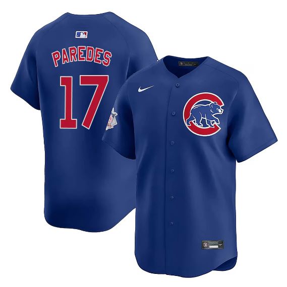 CHICAGO CUBS NIKE MEN'S ISAAC PAREDES ALTERNATE BLUE LIMITED JERSEY Jerseys NIKE