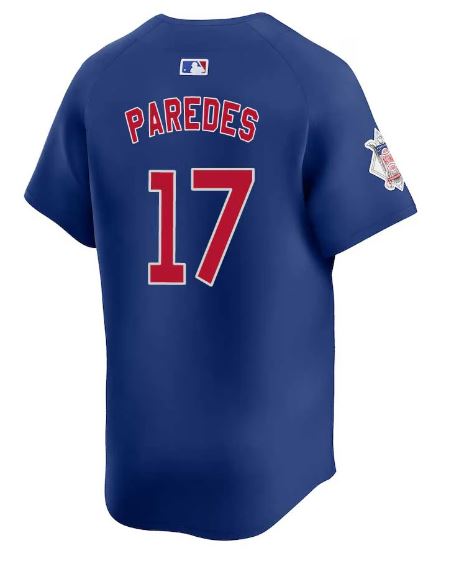 CHICAGO CUBS NIKE MEN'S ISAAC PAREDES ALTERNATE BLUE LIMITED JERSEY Jerseys NIKE