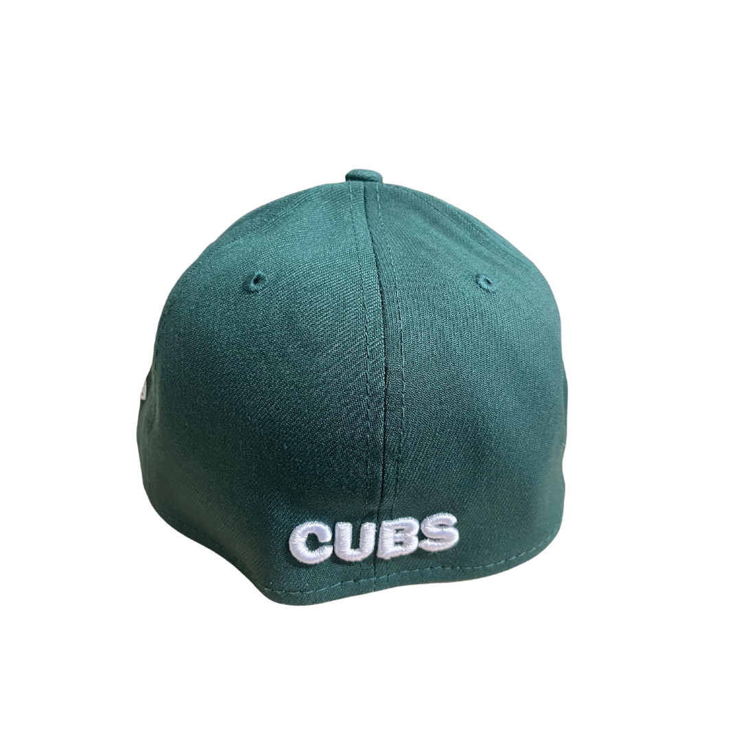 CHICAGO CUBS NEW ERA BULLSEYE LOGO GREEN 39THIRTY CAP