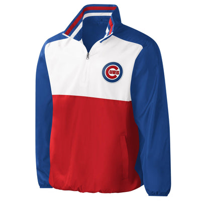 CHICAGO CUBS PRO STANDARD MEN'S FLY OUT QUARTER ZIP PULLOVER