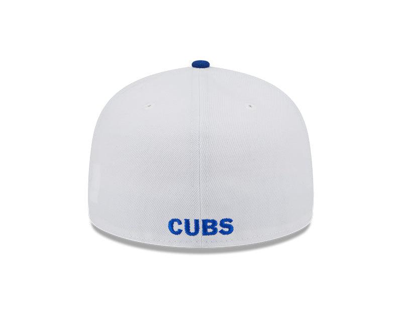 CHICAGO CUBS NEW ERA ILLINOIS WHITE AND ROYAL 59FIFTY FITTED CAP