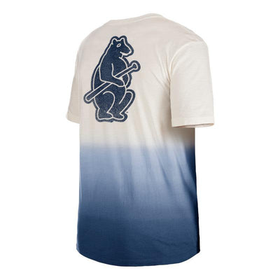 CHICAGO CUBS NEW ERA MEN'S 1914 NAVY AND WHITE GRADIENT TEE