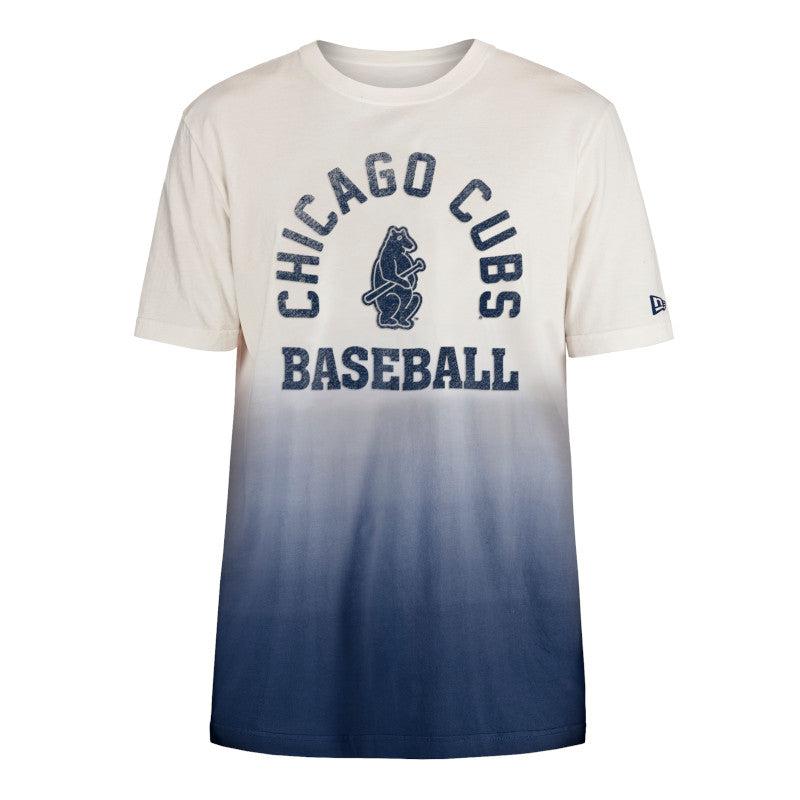CHICAGO CUBS NEW ERA MEN'S 1914 NAVY AND WHITE GRADIENT TEE