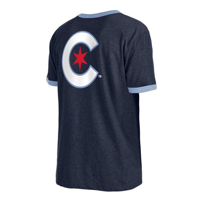 CHICAGO CUBS NEW ERA MEN'S CITY CONNECT RINGER TEE