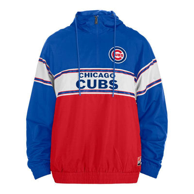 CHICAGO CUBS NEW ERA MEN'S COLORBLOCK THROWBACK HOODED JACKET