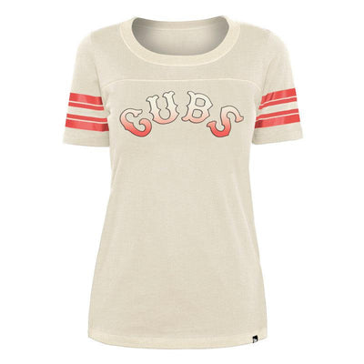 CHICAGO CUBS NEW ERA WOMEN'S 1914 CREAM AND ORANGE COLOR PACK TEE
