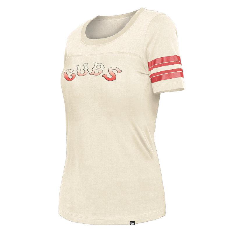 CHICAGO CUBS NEW ERA WOMEN'S 1914 CREAM AND ORANGE COLOR PACK TEE