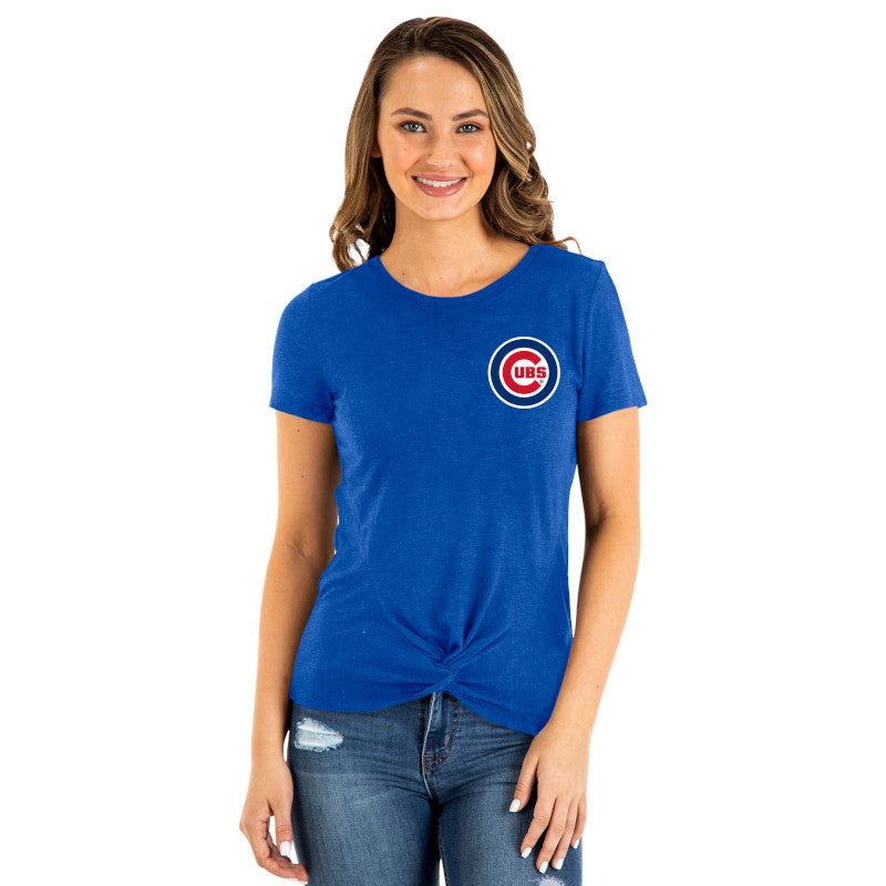 CHICAGO CUBS NEW ERA WOMEN'S FAIRWAY TWIST ROYAL TEE