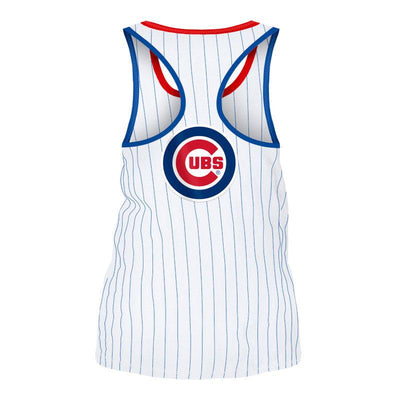 CHICAGO CUBS NEW ERA WOMEN'S GAMEDAY PINSTRIPE TANK