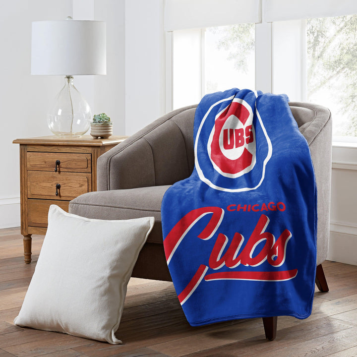 CHICAGO CUBS NORTHWEST SIGNATURE ROYAL BLANKET Blankets NORTHWEST COMPANY