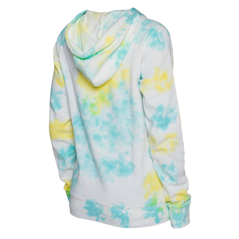 CHICAGO CUBS WOMEN'S TEAL AND YELLOW TIE DYE HOODIE - Ivy Shop