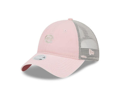 CHICAGO CUBS NEW ERA WOMEN'S WALKING BEAR PINK AND WHITE CAP
