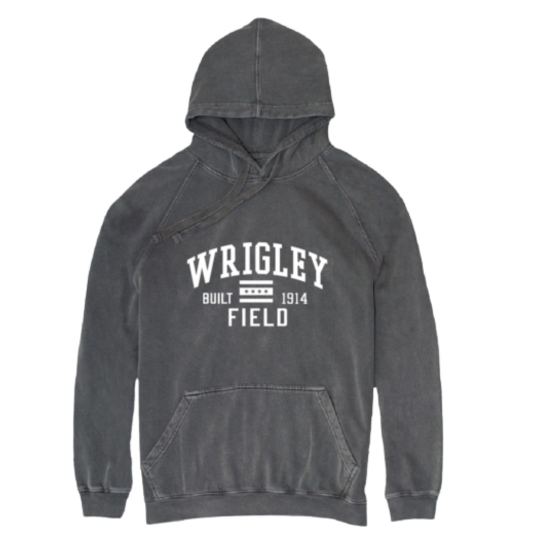 WRIGLEY FIELD CHICAGO FLAG GRAY HOODIE
